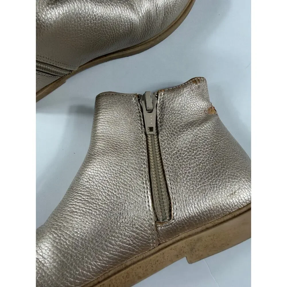 Tucker + Tate Metallic Gold Rainbow Chelsea Boots Girls Size 11